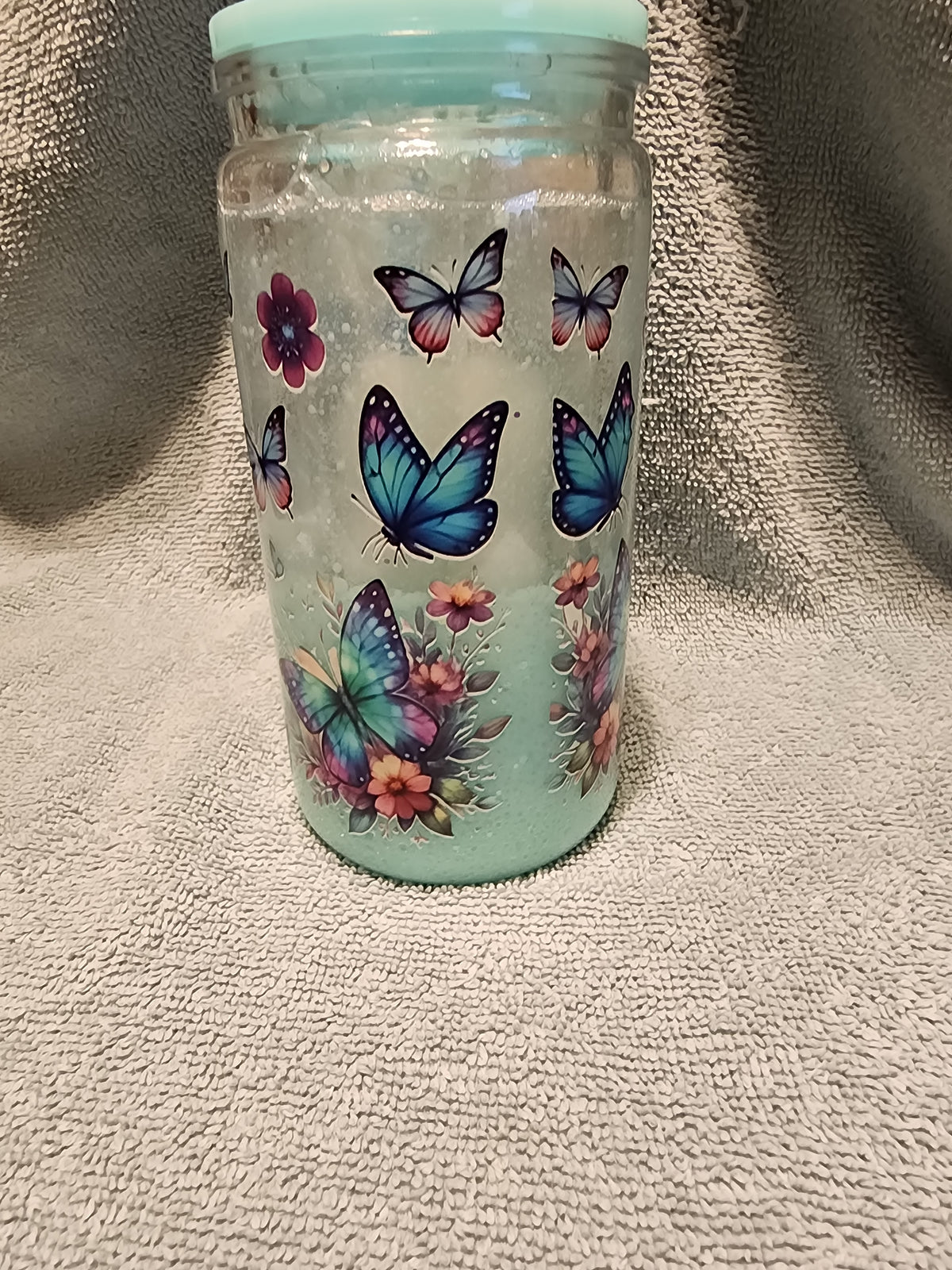 Lava snow globe 🦋 butterfly tumbler