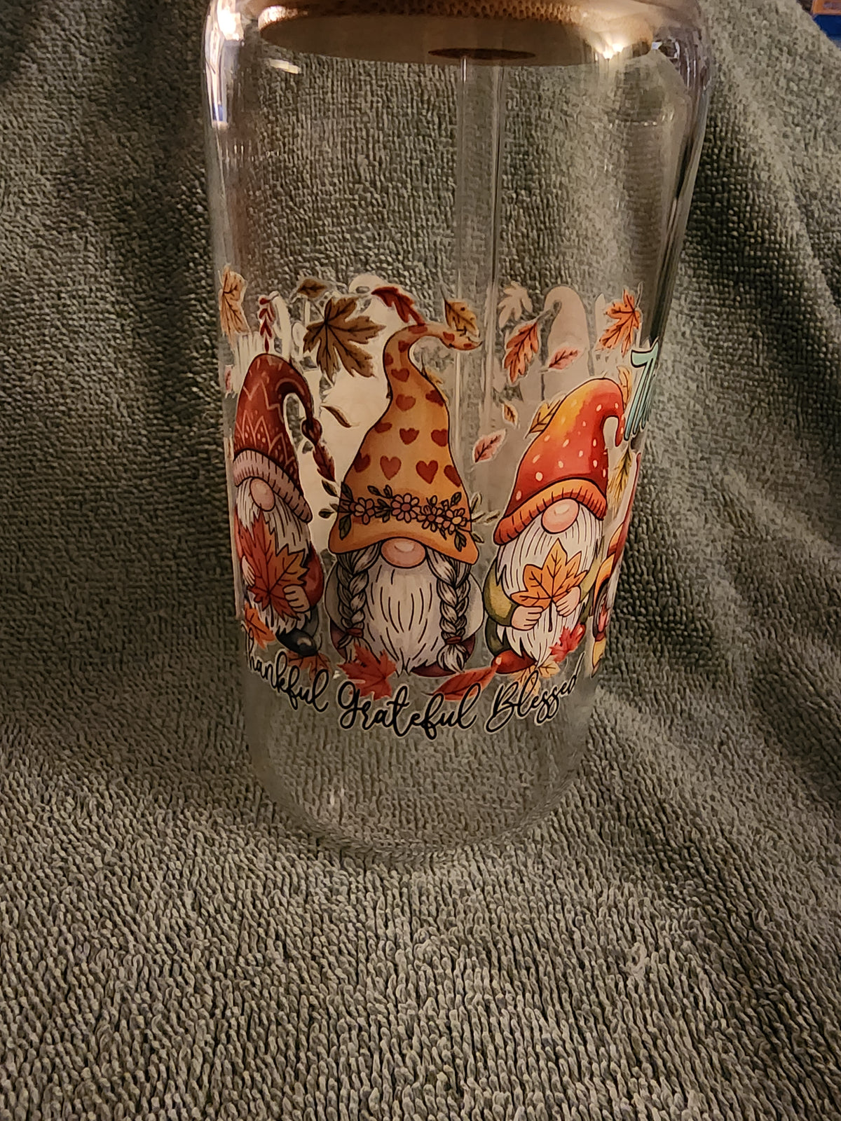 Welcome fall gnome tumbler