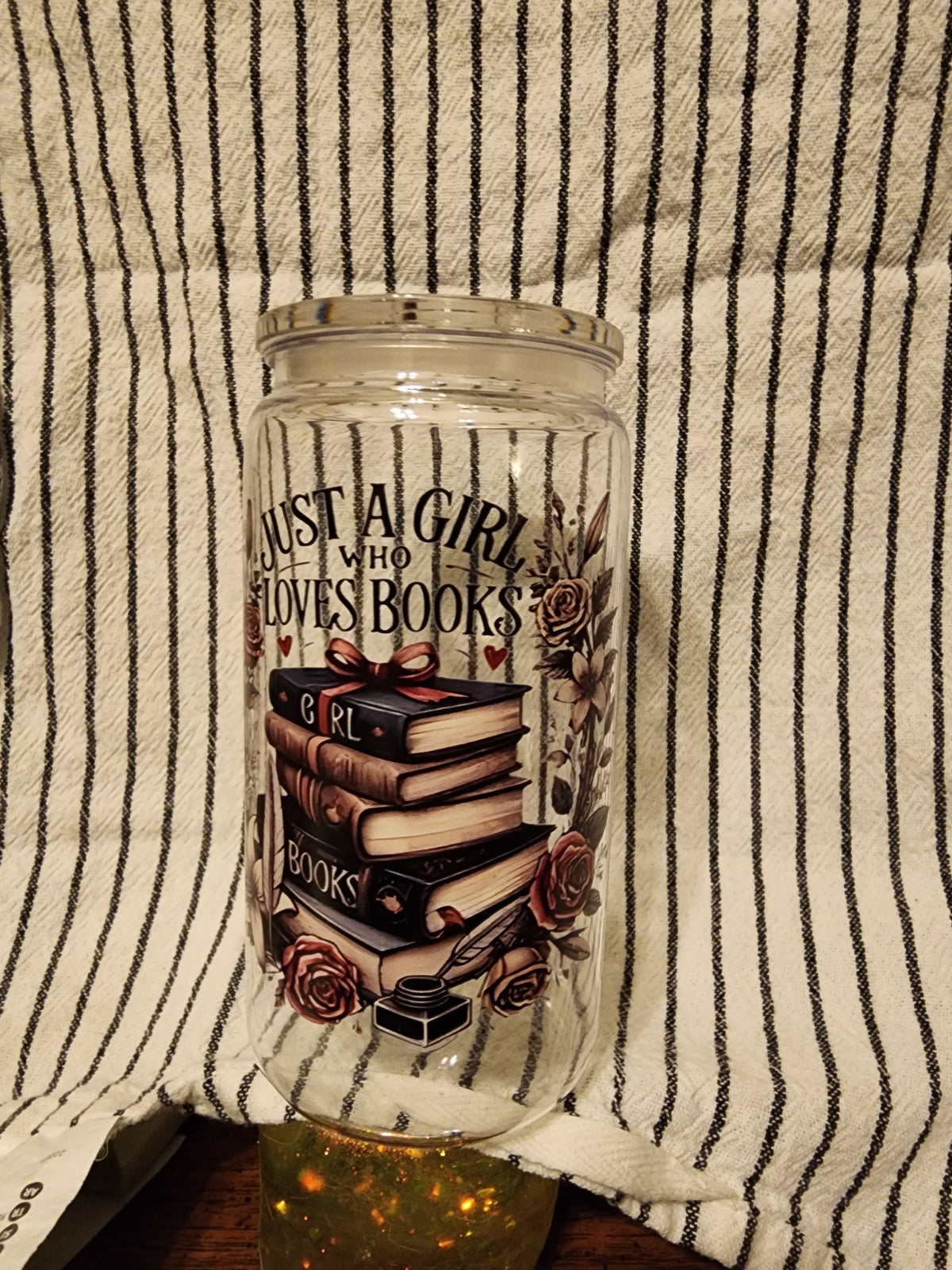 Just a Girl who Loves Book 16 ounce