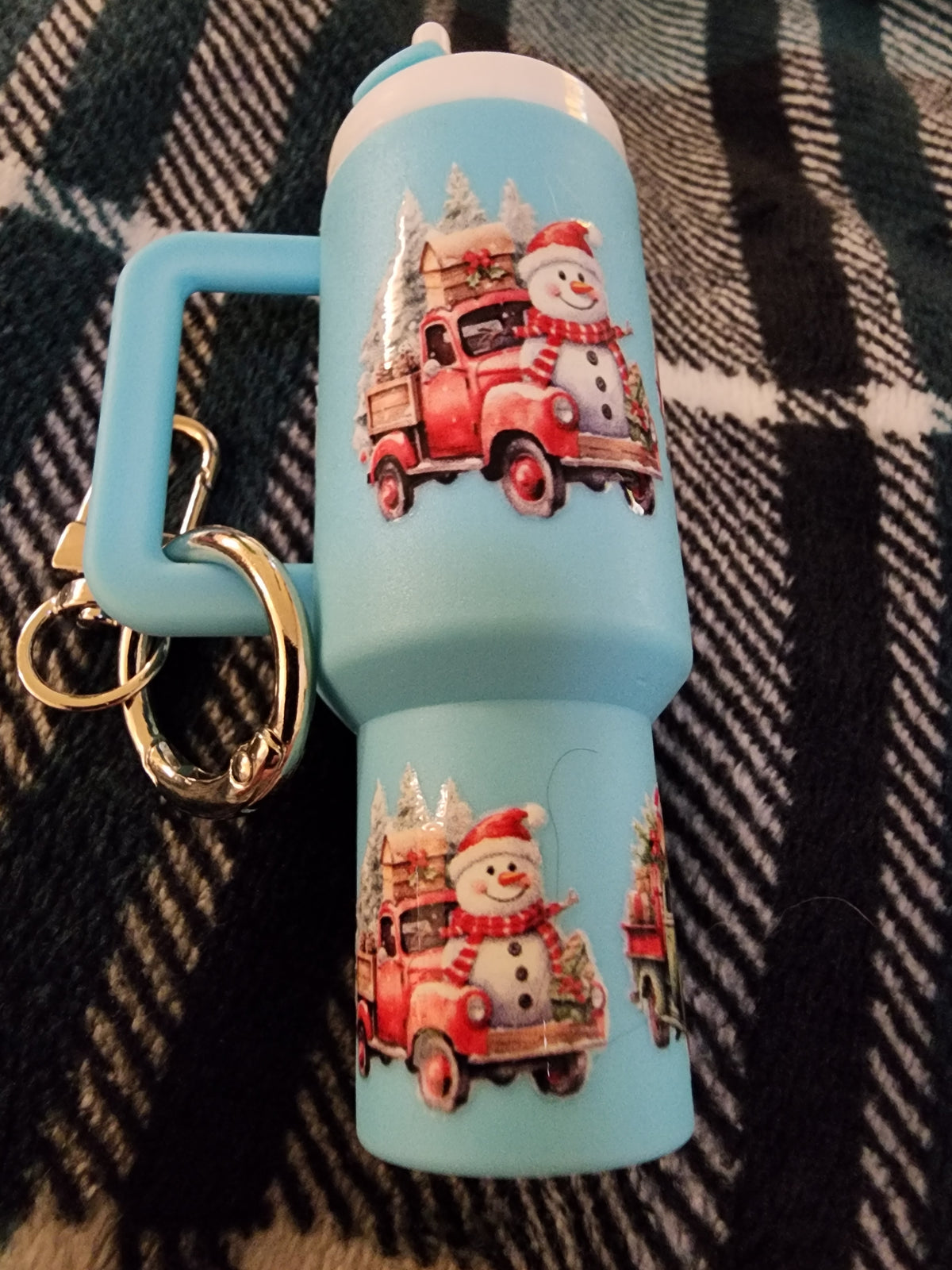 Light blue holiday truck 🚚 chapstick holder