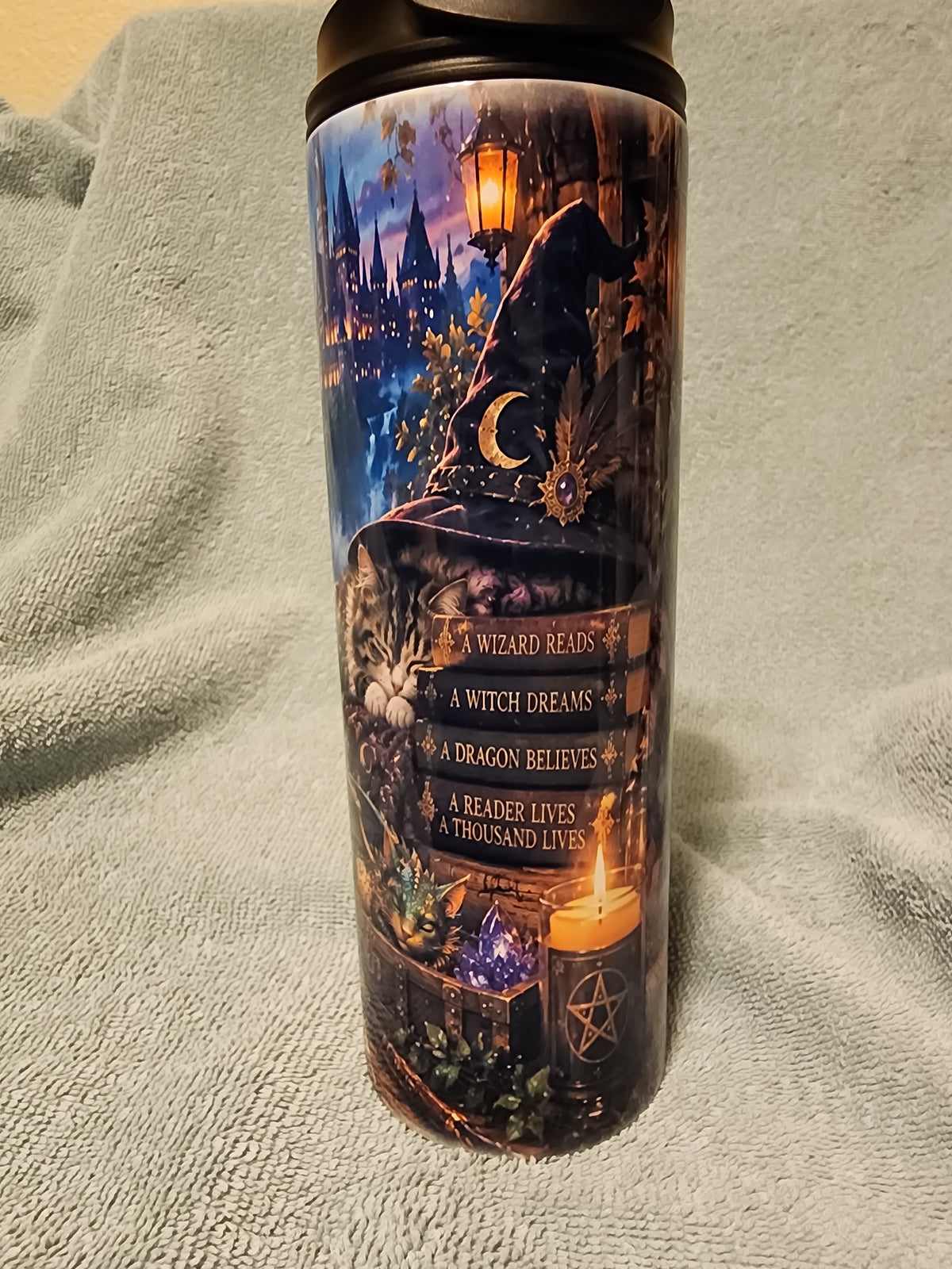 Book spells and adventure tumbler