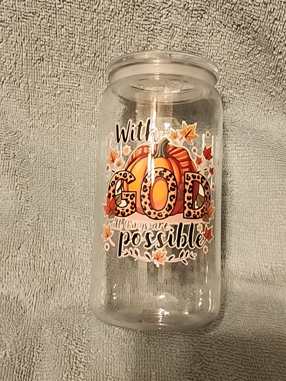 With God all things are possible tumbler