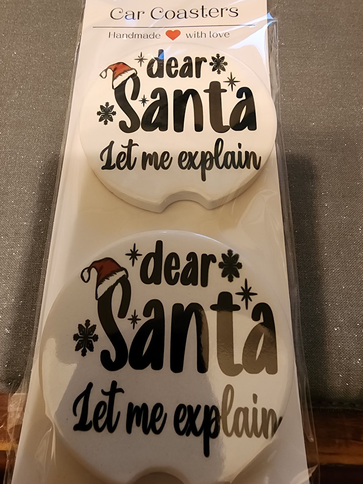 Dear santa , let me explain ceramic car coasters