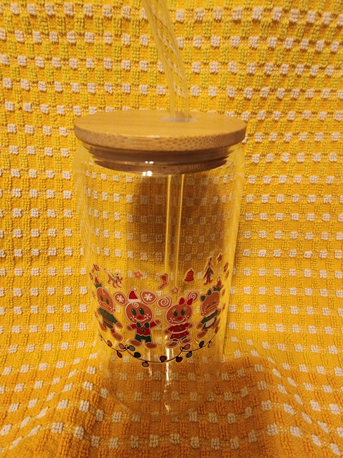 Christmas cookie and friends 16 ounce glass tumbler