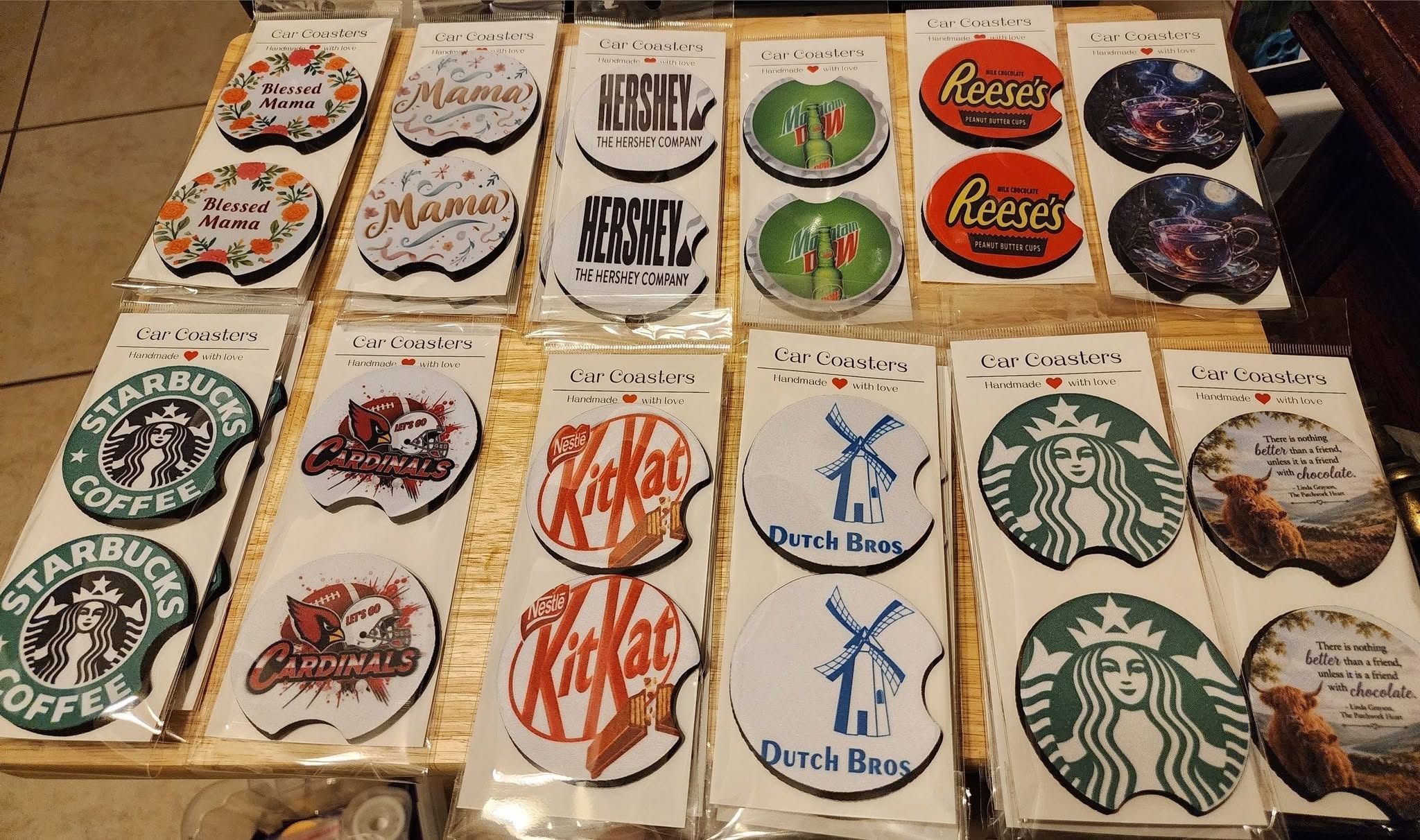 Foam car coasters