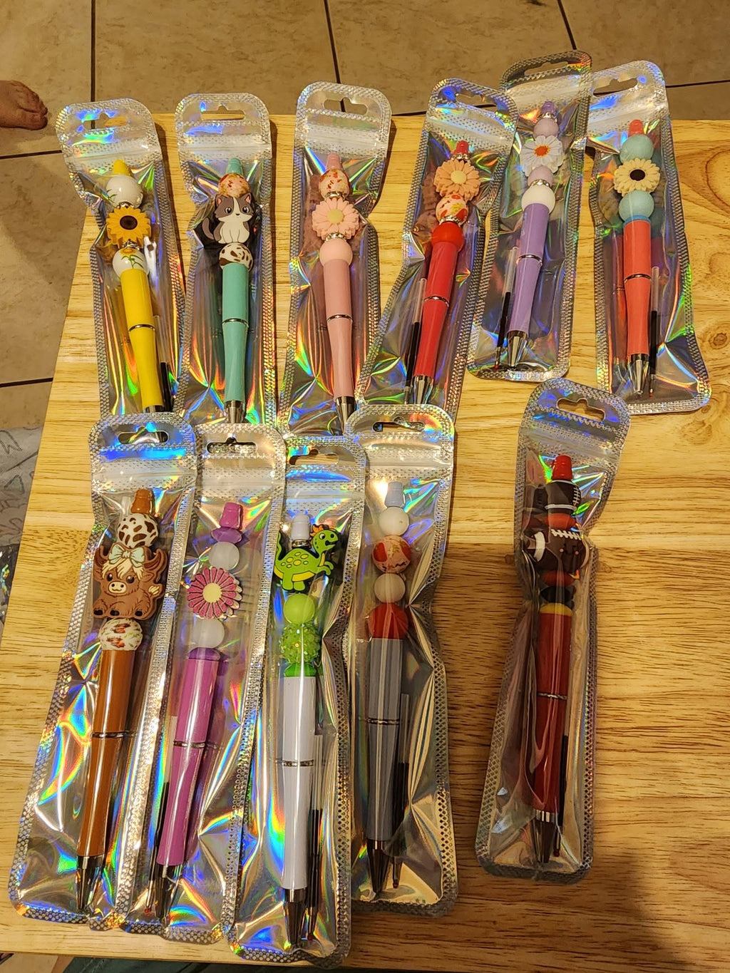 Beaded pens