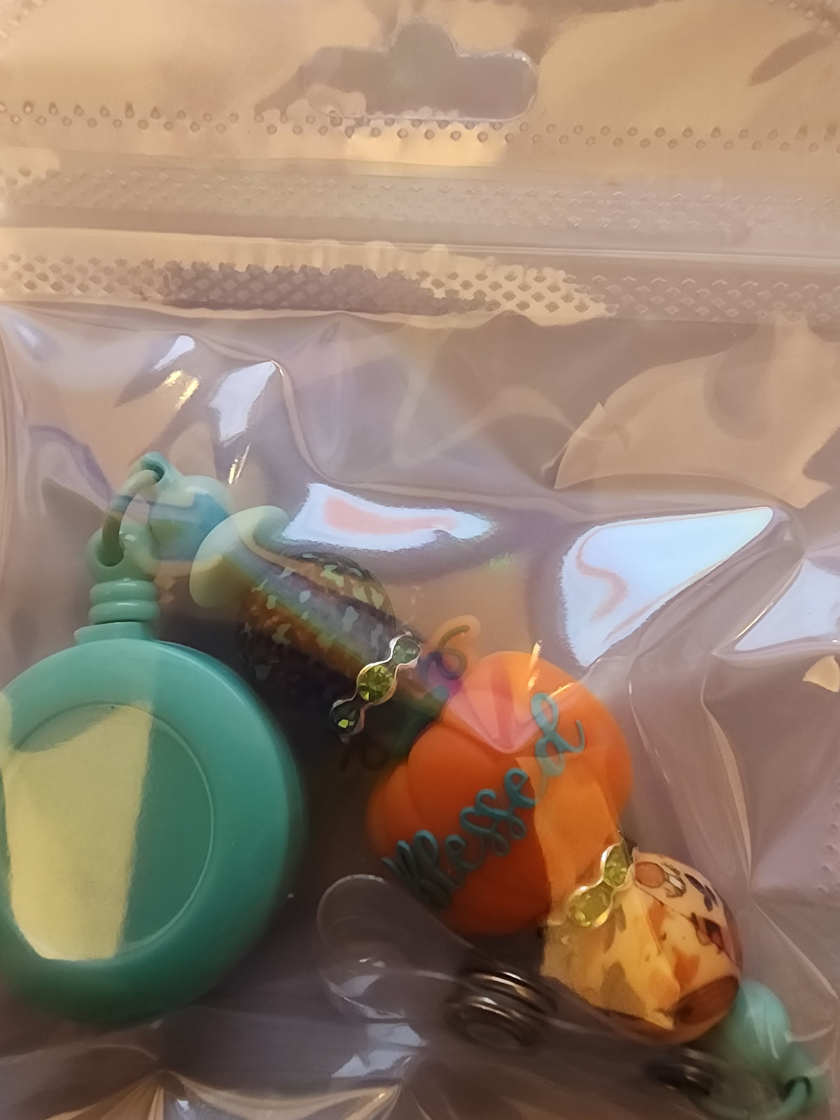 Blessed pumpkin badge reel