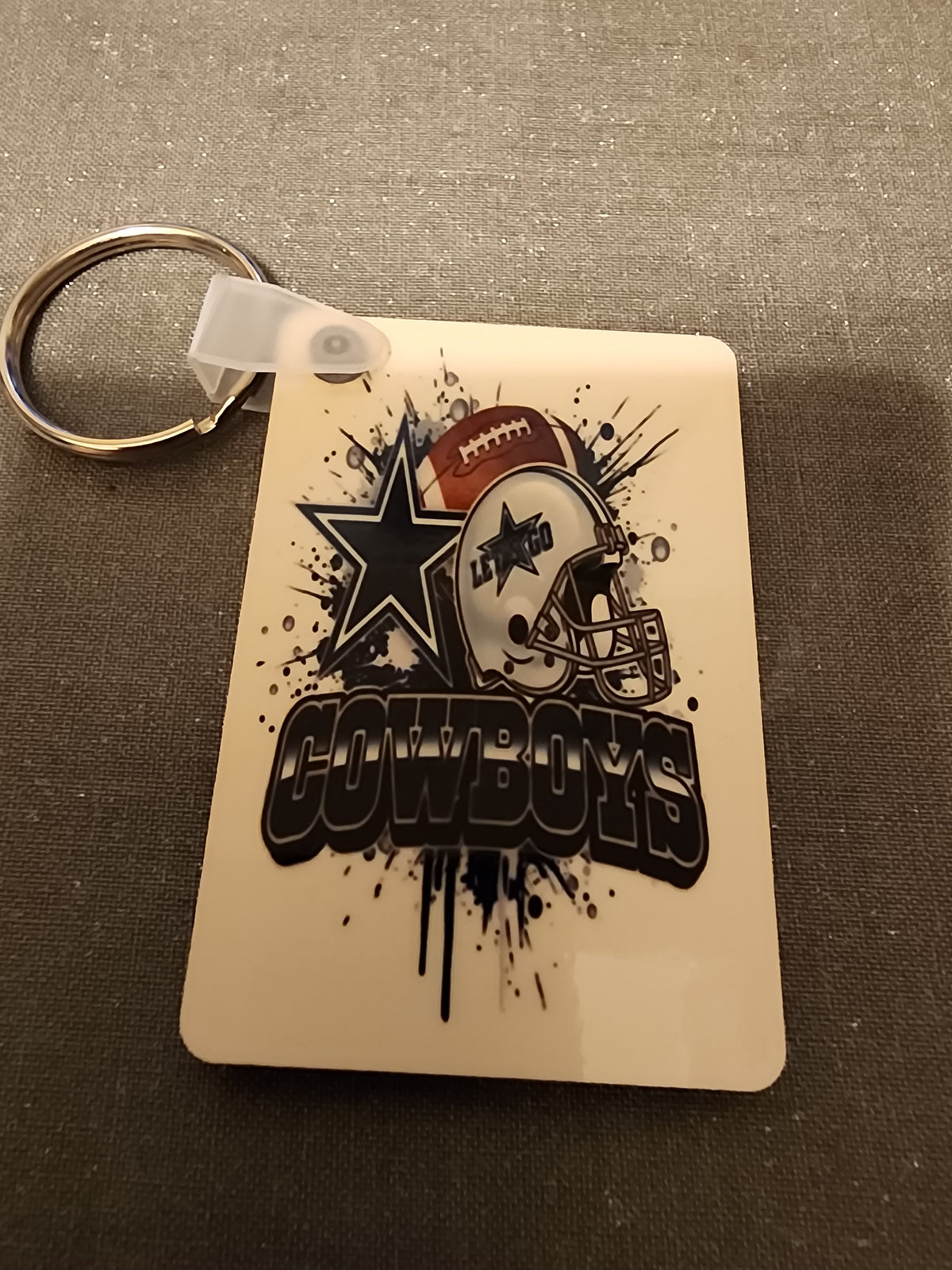 Cowboys football keychain