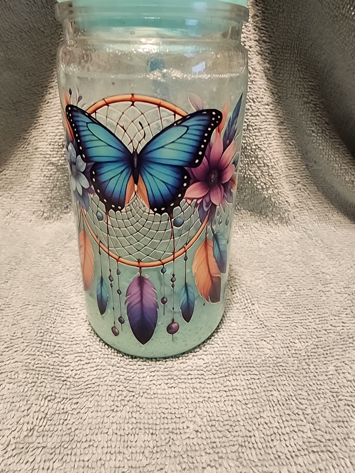 Lava snow globe 🦋 butterfly tumbler