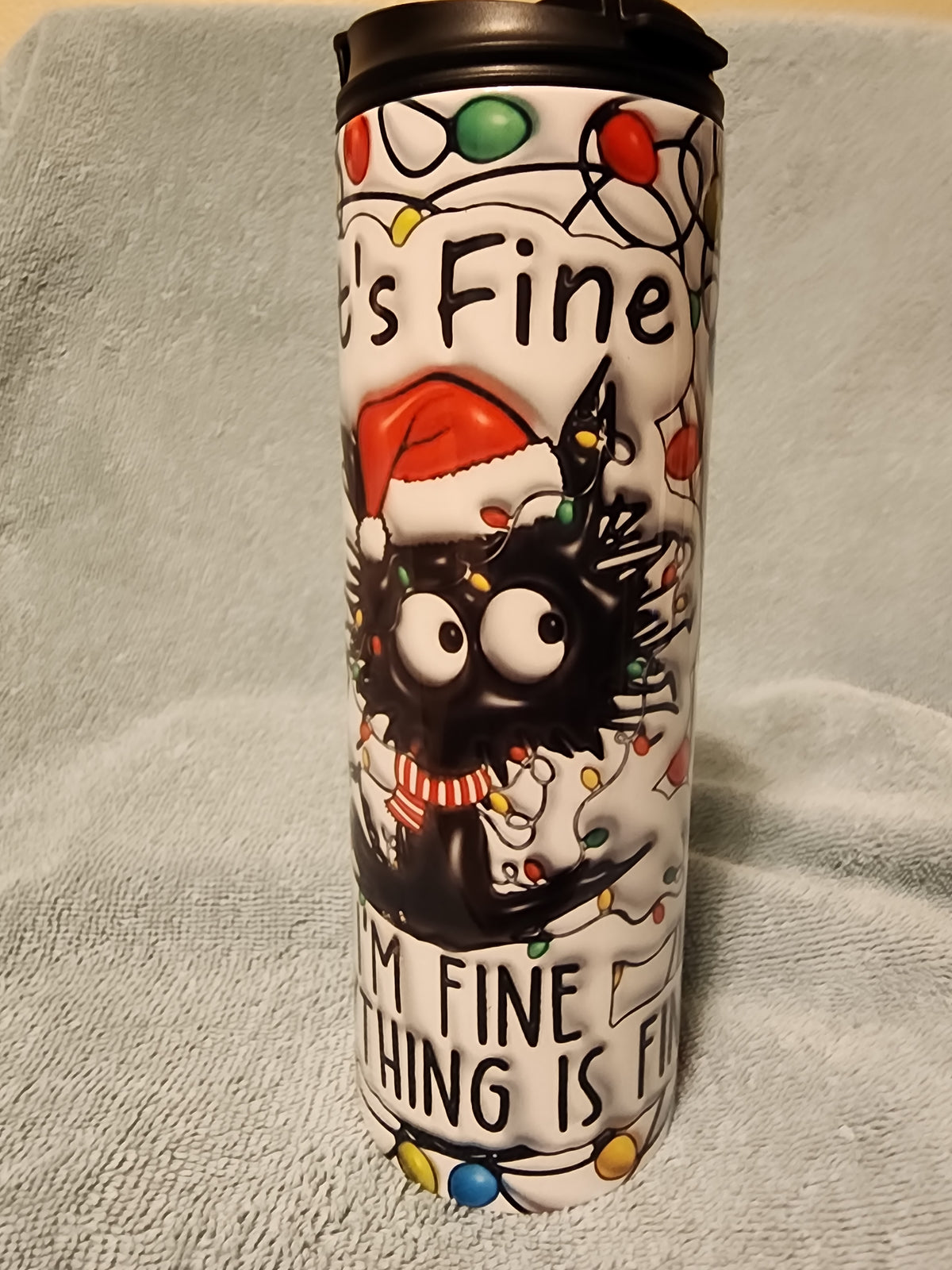 It's fine,  everything is fine 🎄 tumbler