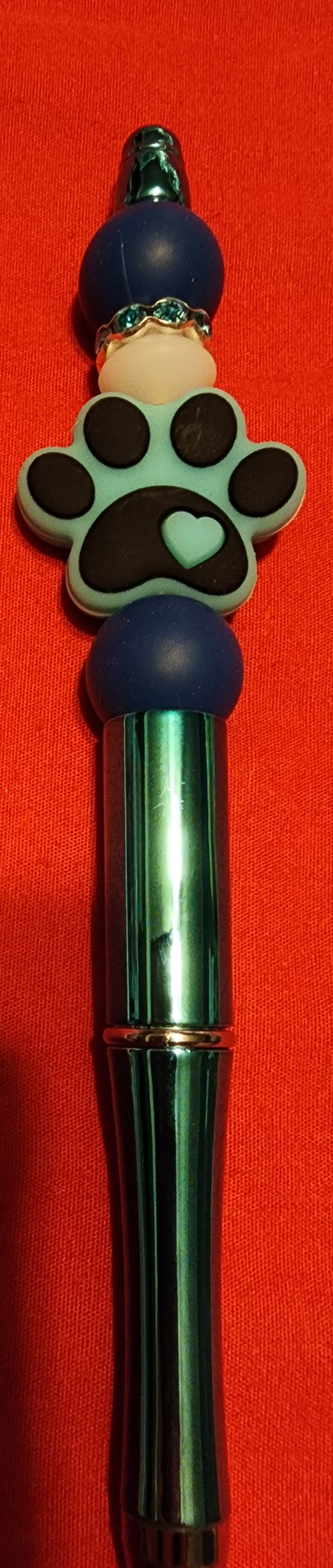 Blue paw print pen