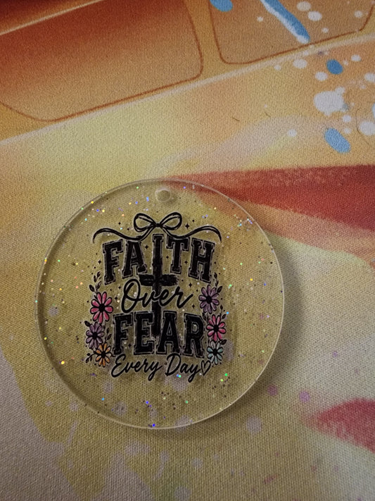 Faith over fear mini ornament