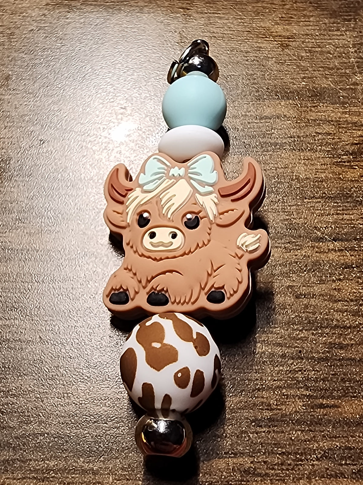 Little Miss hyland cow keychain
