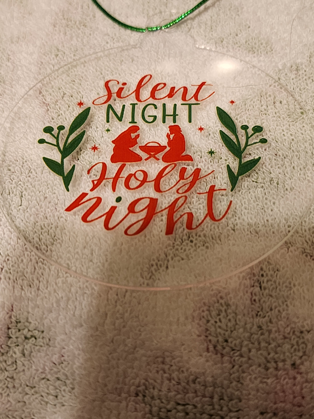 Silent night,  holy night ornament