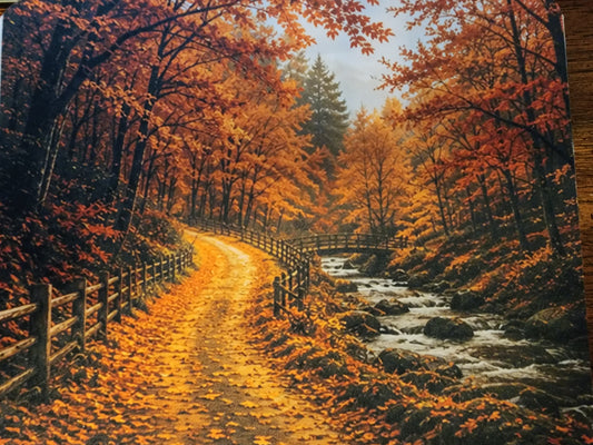 Fall scene mouse pad
