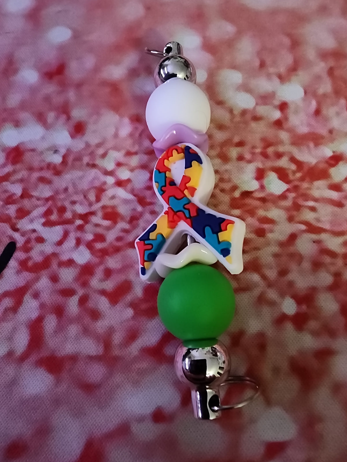 Autism ribbon keychain