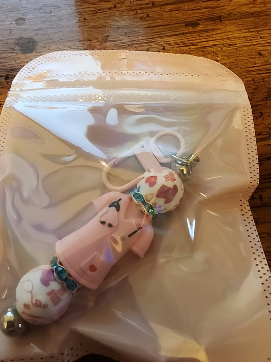 Pink scrub top keychain