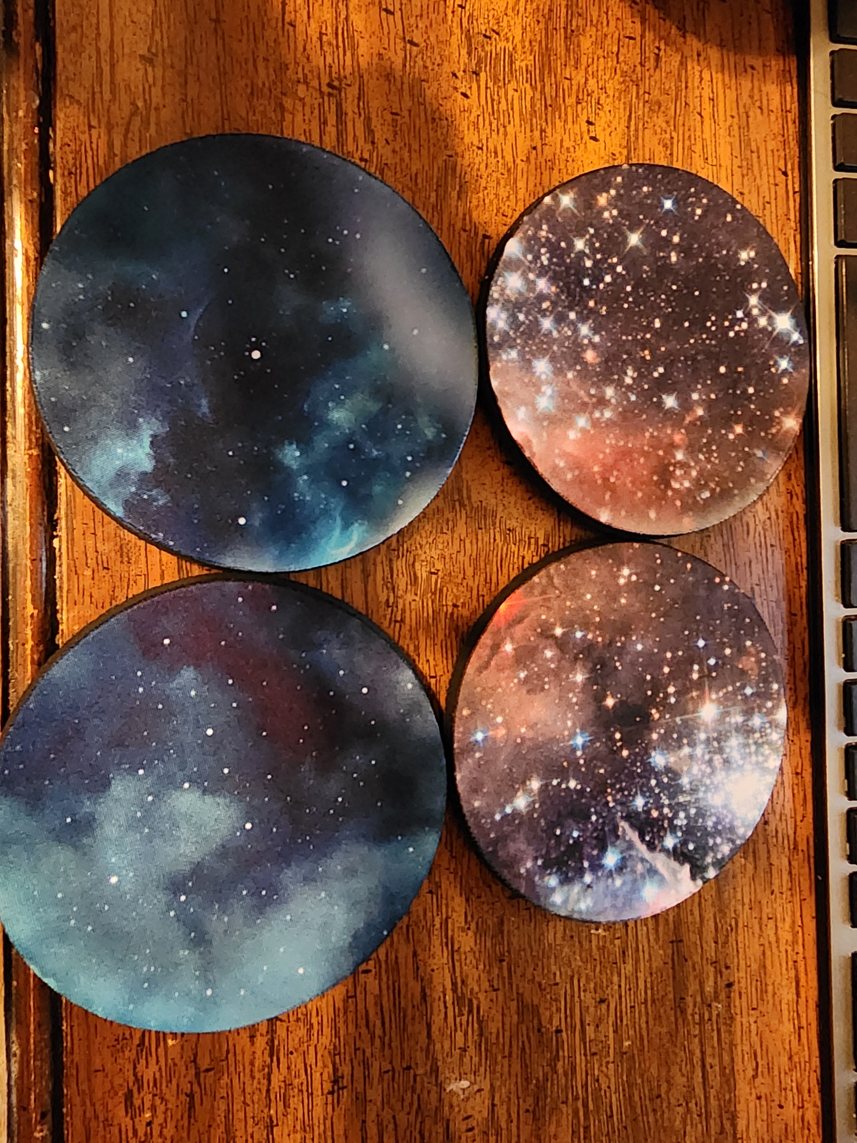 4 inch foam galaxy coasters