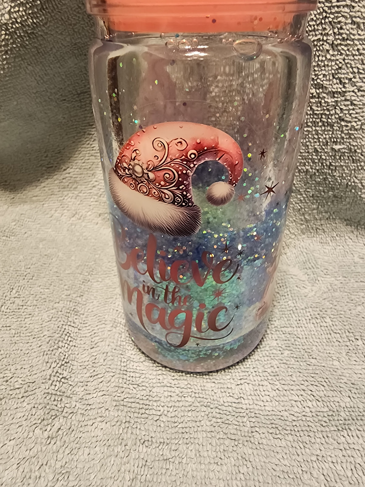 Glitter snow ❄️ globe believe in the magic tumbler