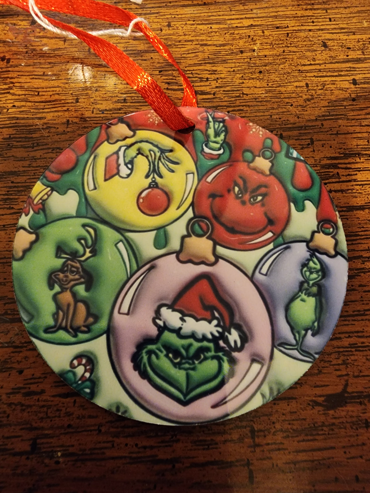 Mean grinch ornament