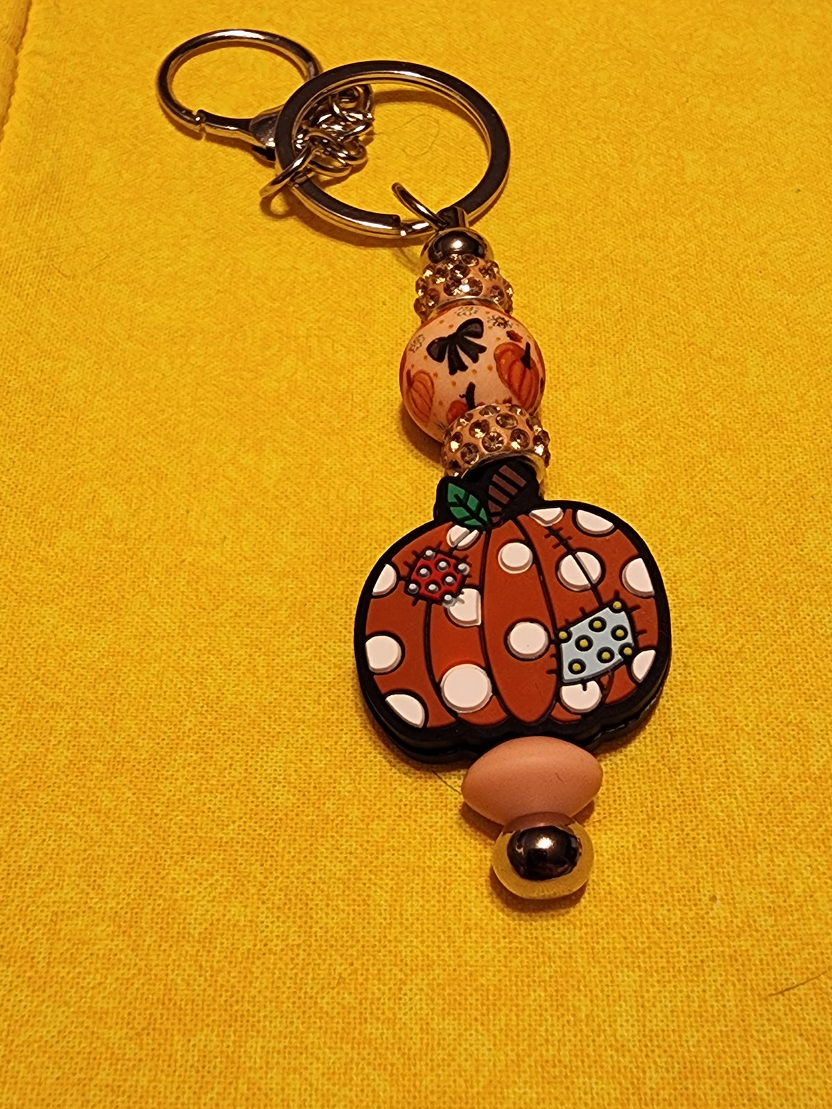 Patchwork pumpkin 🎃 keychain