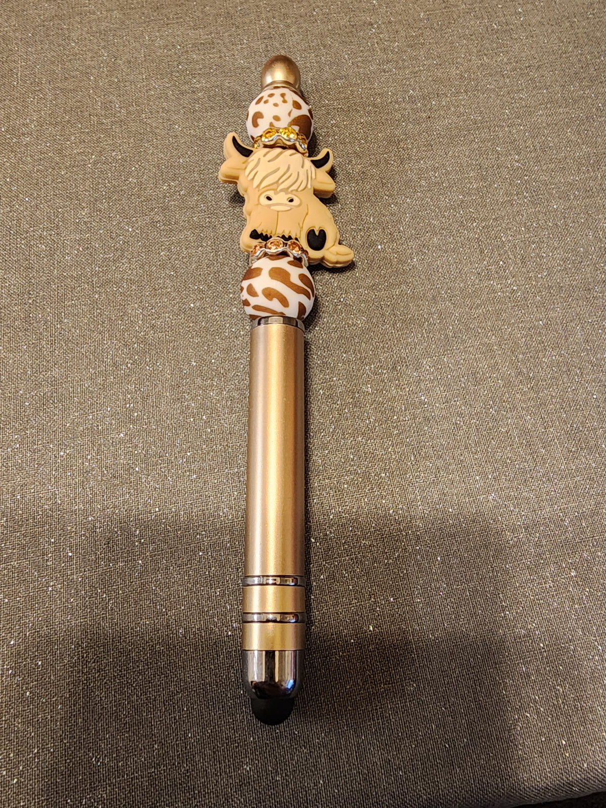 Tan Highland cow stylus