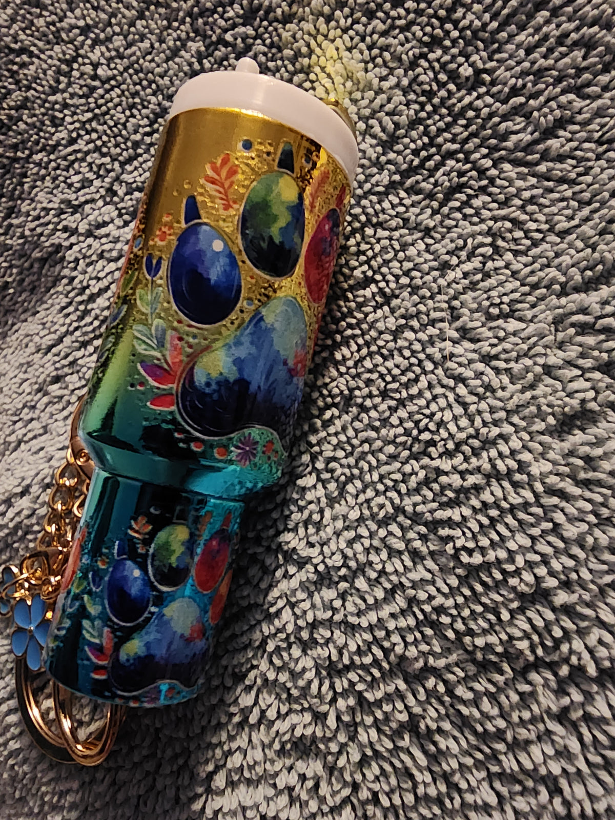 Ombre floral paw 🐾 print chapstick holder