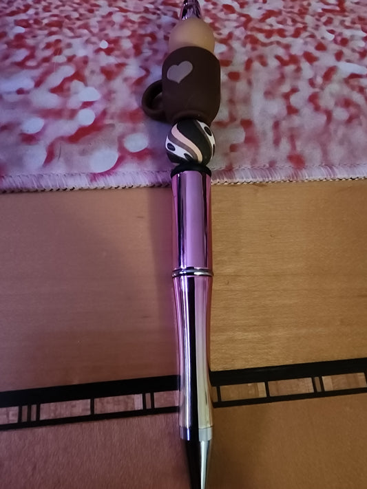 Brown coffee cup pen