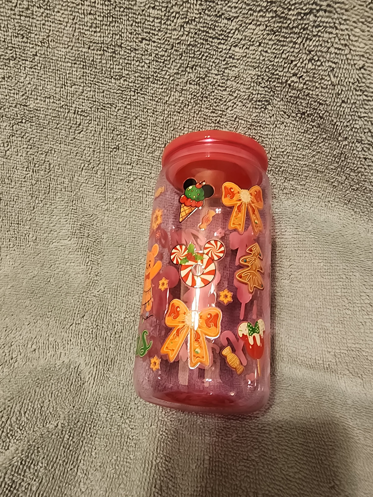 Hot cocoa and bows tumbler
