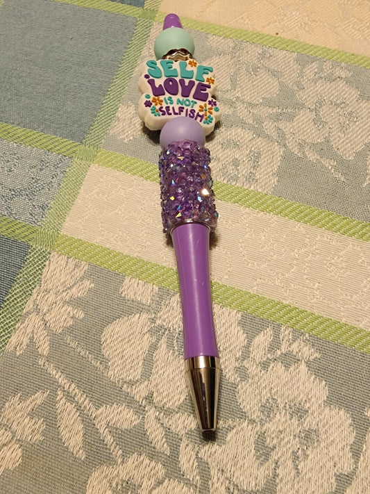 Self love is not selfish purple pen