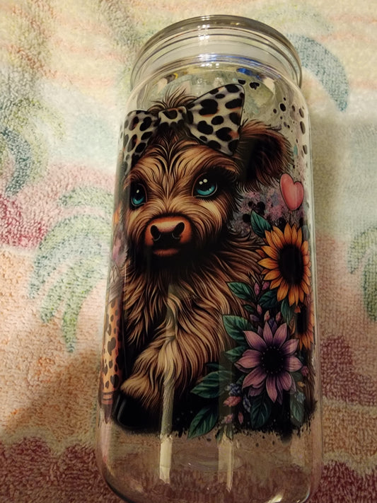Highland cows 16 ounce cup