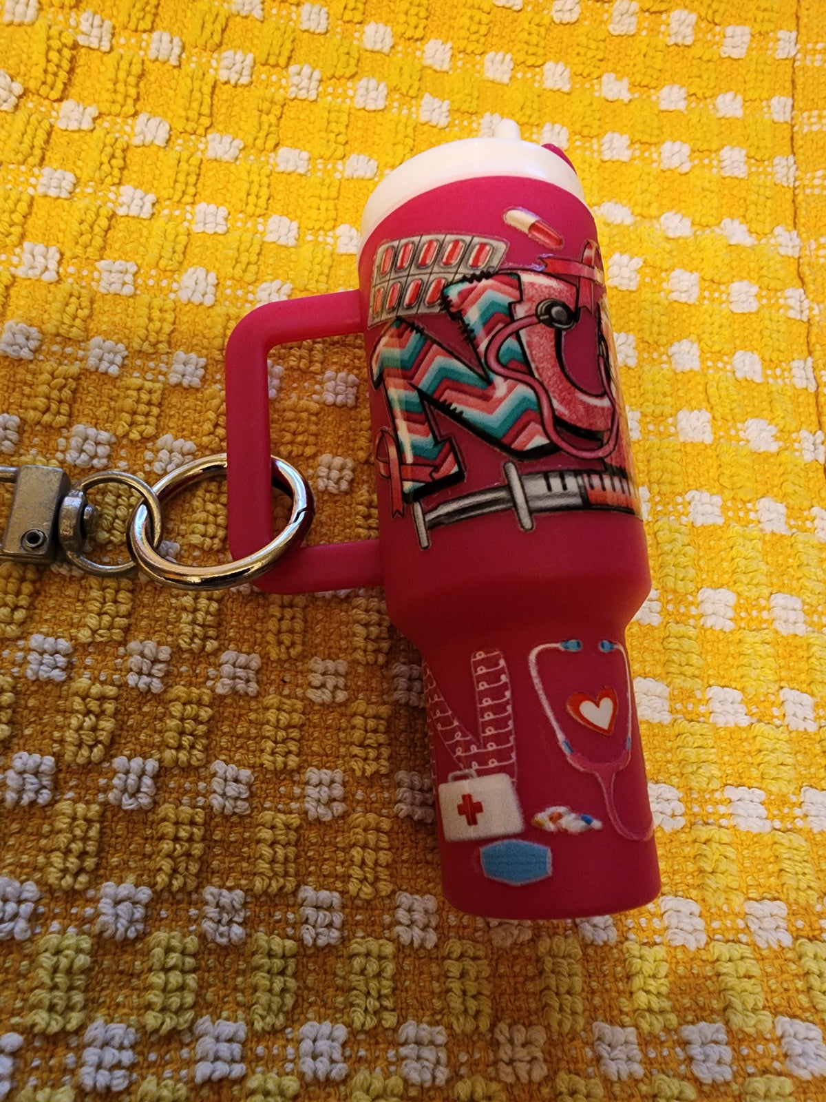 Fuchsia nurse chapstick holder