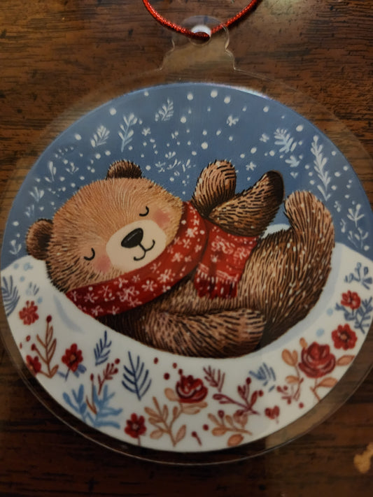 Sleeping bear 🐻 ornament