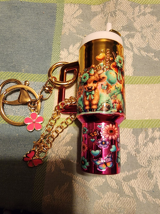 Highland cow in tutu chapstick holder