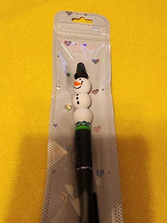 Dark green snowman pen