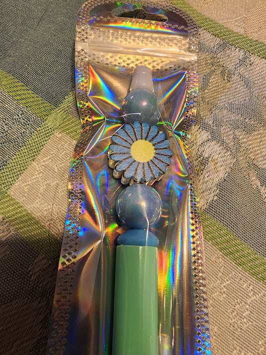 Shiny blue flower 💠 pen