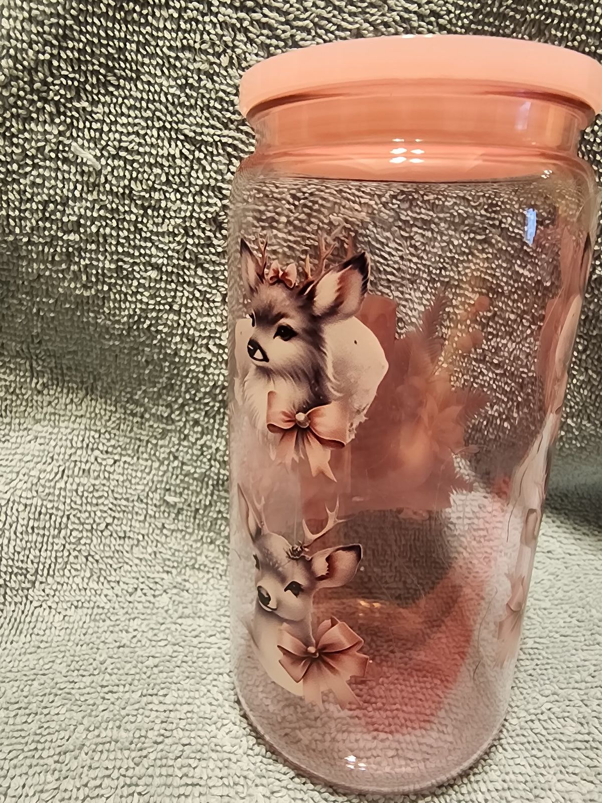 Candles and deers tumbler