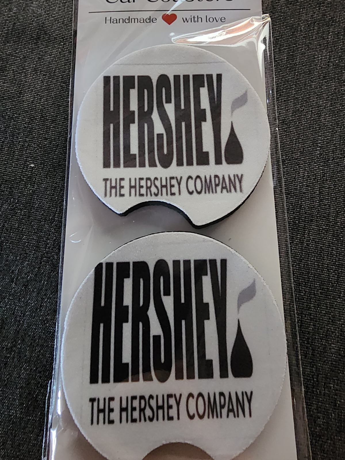 Hershey chocolate car coasters