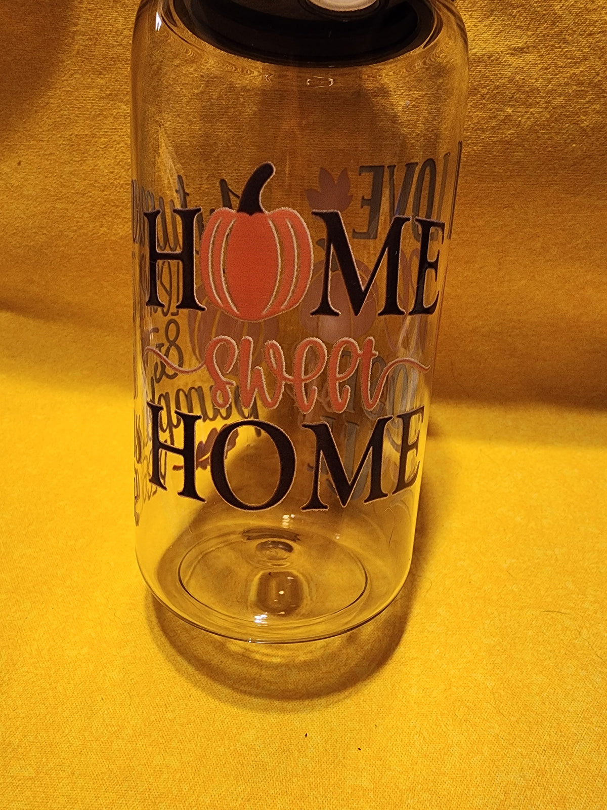 Autumn leaves and pumpkins please 16 ounce cup