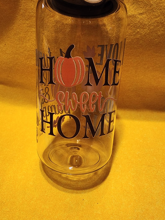 Autumn leaves and pumpkins please 16 ounce cup