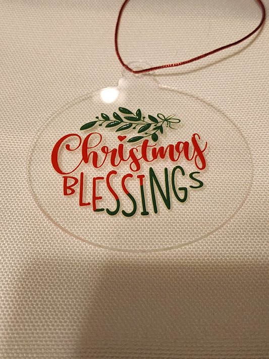Christmas blessings ornament