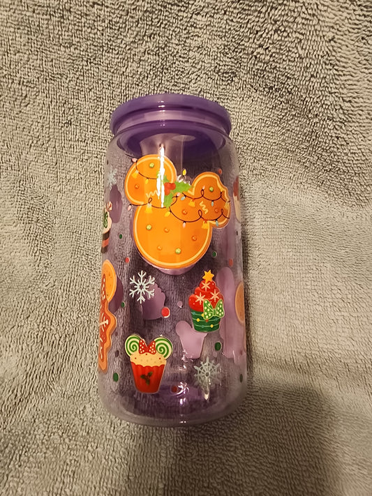 Purple holiday cookies and cupcakes 🧁 tumbler
