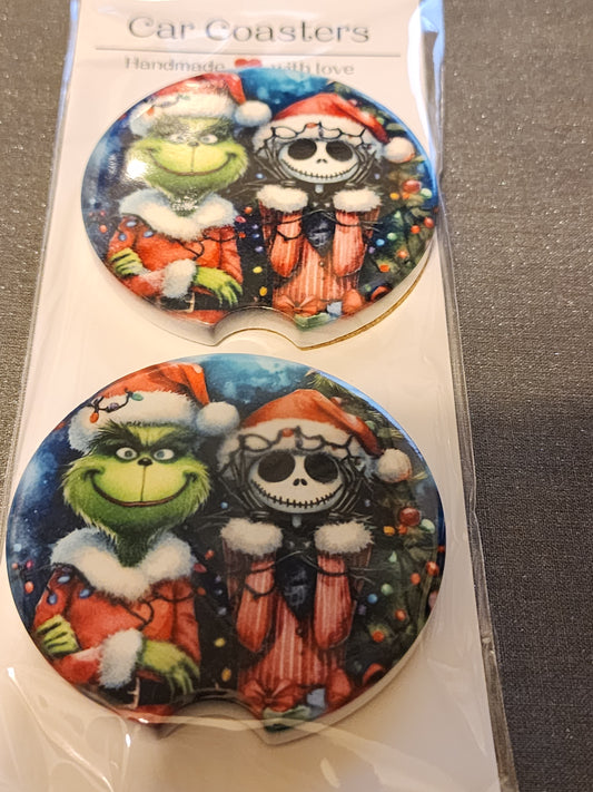 Naughty christmas bunch best buddies car coaster