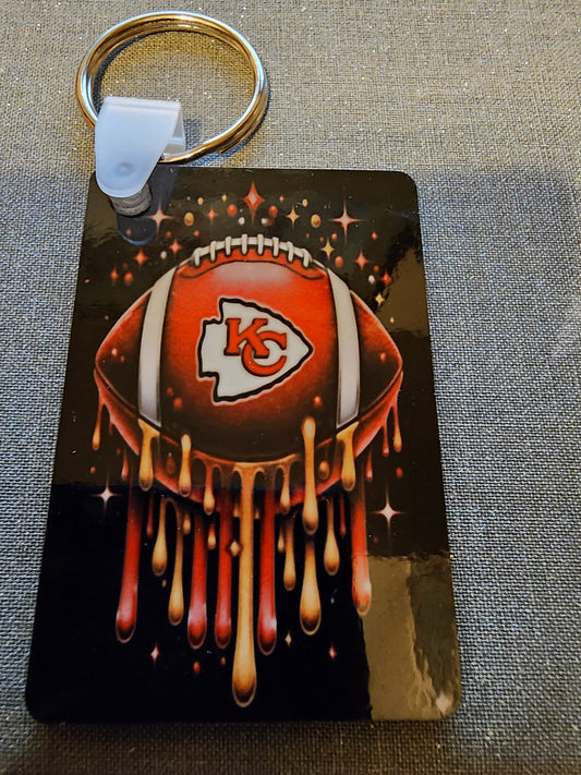 Kansas city Chiefs paint drip keychain