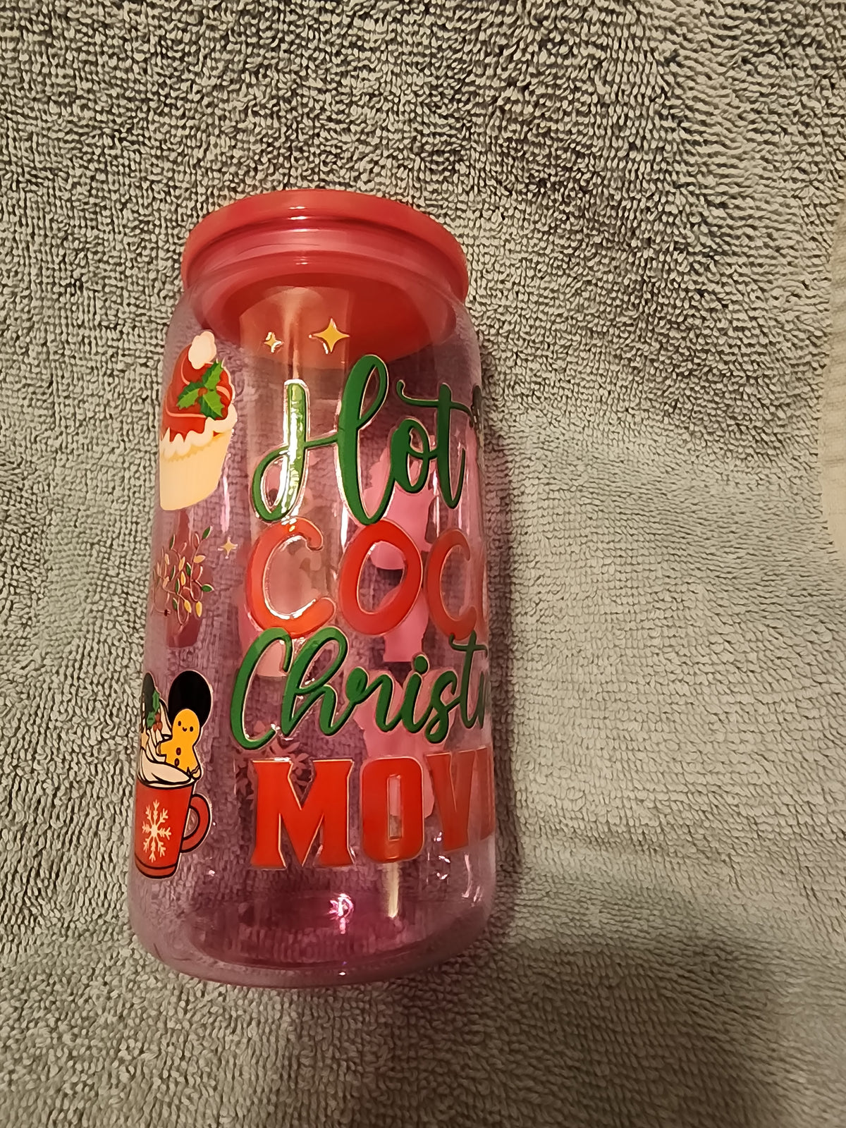 Hot cocoa christmas time 🎬 movies tumbler