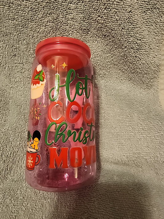 Hot cocoa christmas time 🎬 movies tumbler