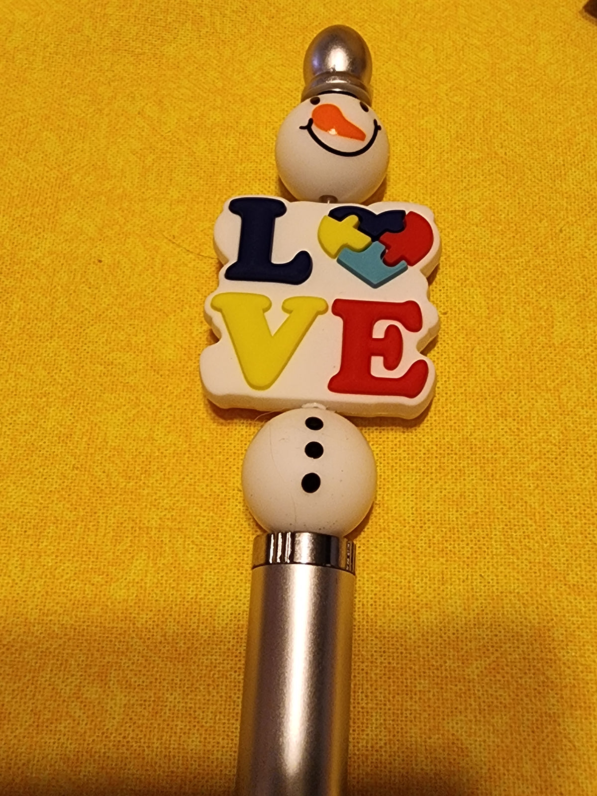 Snowmen autism love stylus