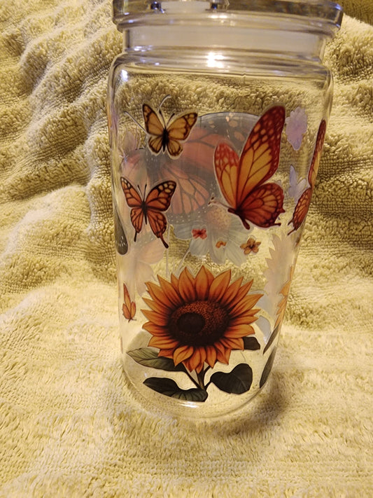 Orange and yellow butterfly cup