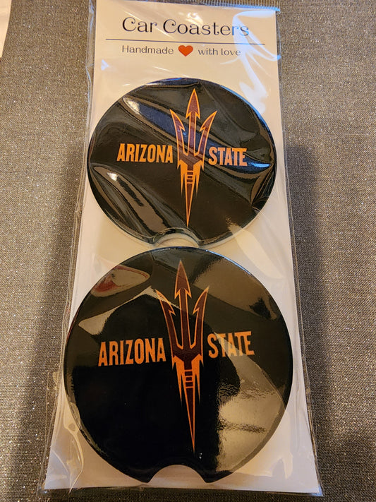 Arizona state university ceramic car coasters