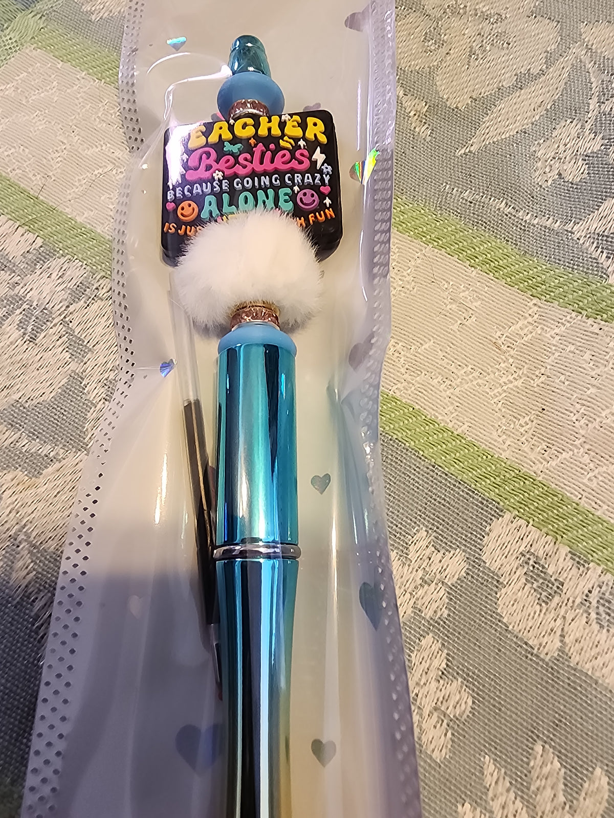 Teacher bestie ombre pen
